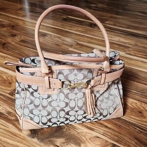 Coach Hamptons Satchel Brown 13X8